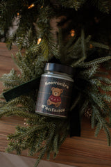 Soy candle with crackling wooden wick (50h) - TEDDY BEAR