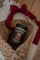 Soy candle with crackling wooden wick (50h) - TEDDY BEAR