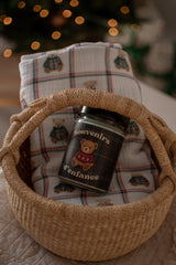 Soy candle with crackling wooden wick (50h) - TEDDY BEAR