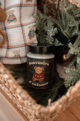 Soy candle with crackling wooden wick (50h) - TEDDY BEAR